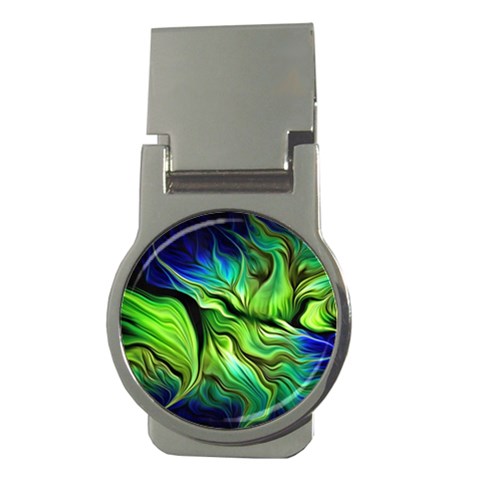 Fractal Art Pattern Abstract Fantasy Digital Money Clips (Round)  from ArtsNow.com Front