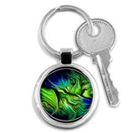 Fractal Art Pattern Abstract Fantasy Digital Key Chain (Round)