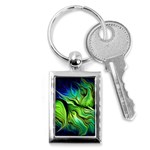 Fractal Art Pattern Abstract Fantasy Digital Key Chain (Rectangle)