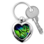 Fractal Art Pattern Abstract Fantasy Digital Key Chain (Heart)