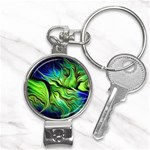 Fractal Art Pattern Abstract Fantasy Digital Nail Clippers Key Chain