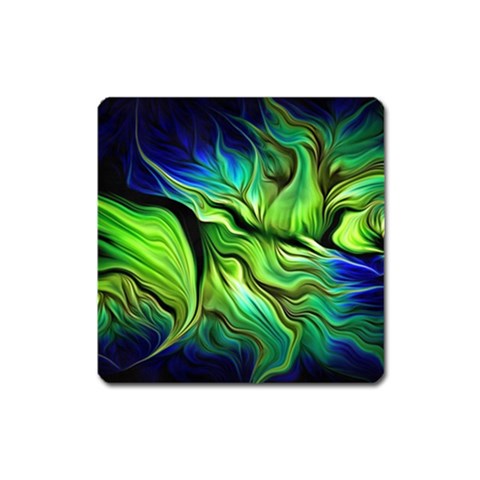 Fractal Art Pattern Abstract Fantasy Digital Square Magnet from ArtsNow.com Front