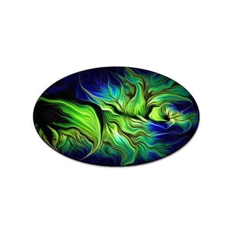Fractal Art Pattern Abstract Fantasy Digital Sticker Oval (10 pack) from ArtsNow.com Front