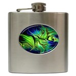 Fractal Art Pattern Abstract Fantasy Digital Hip Flask (6 oz)