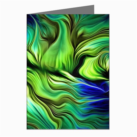 Fractal Art Pattern Abstract Fantasy Digital Greeting Cards (Pkg of 8) from ArtsNow.com Left