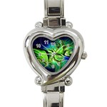 Fractal Art Pattern Abstract Fantasy Digital Heart Italian Charm Watch