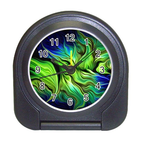 Fractal Art Pattern Abstract Fantasy Digital Travel Alarm Clock from ArtsNow.com Front