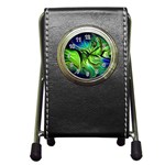 Fractal Art Pattern Abstract Fantasy Digital Pen Holder Desk Clock