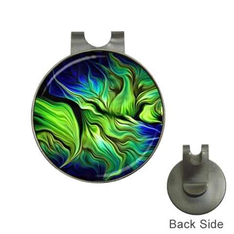 Fractal Art Pattern Abstract Fantasy Digital Hat Clips with Golf Markers from ArtsNow.com Front