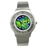 Fractal Art Pattern Abstract Fantasy Digital Stainless Steel Watch