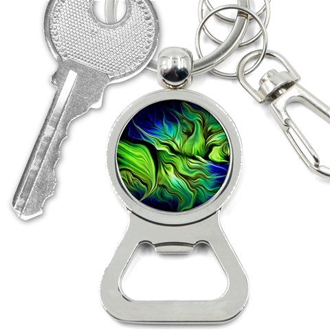 Fractal Art Pattern Abstract Fantasy Digital Bottle Opener Key Chain from ArtsNow.com Front