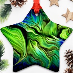 Fractal Art Pattern Abstract Fantasy Digital Star Ornament (Two Sides) from ArtsNow.com Back