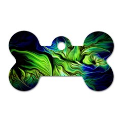 Fractal Art Pattern Abstract Fantasy Digital Dog Tag Bone (Two Sides) from ArtsNow.com Front