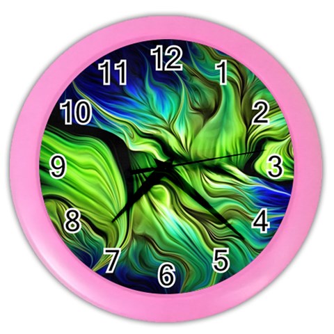 Fractal Art Pattern Abstract Fantasy Digital Color Wall Clock from ArtsNow.com Front