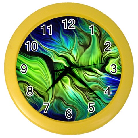 Fractal Art Pattern Abstract Fantasy Digital Color Wall Clock from ArtsNow.com Front