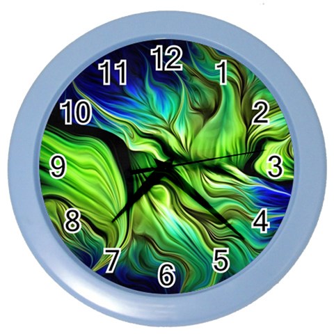 Fractal Art Pattern Abstract Fantasy Digital Color Wall Clock from ArtsNow.com Front