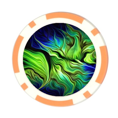 Fractal Art Pattern Abstract Fantasy Digital Poker Chip Card Guard from ArtsNow.com Front