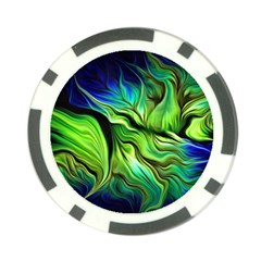 Fractal Art Pattern Abstract Fantasy Digital Poker Chip Card Guard from ArtsNow.com Front