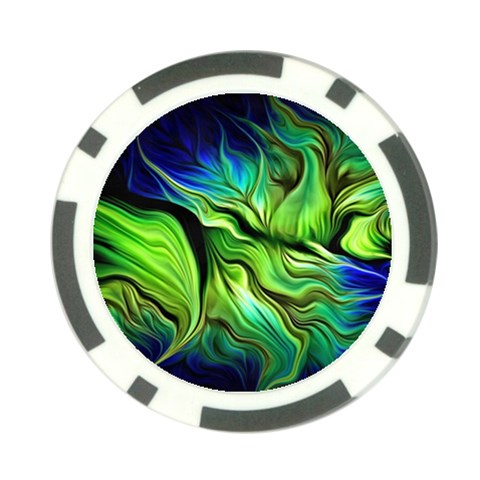 Fractal Art Pattern Abstract Fantasy Digital Poker Chip Card Guard (10 pack) from ArtsNow.com Front