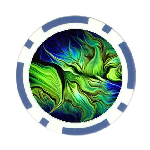 Fractal Art Pattern Abstract Fantasy Digital Poker Chip Card Guard (10 pack) from ArtsNow.com Front