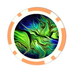Fractal Art Pattern Abstract Fantasy Digital Poker Chip Card Guard (10 pack) from ArtsNow.com Front