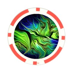 Fractal Art Pattern Abstract Fantasy Digital Poker Chip Card Guard (10 pack) from ArtsNow.com Back