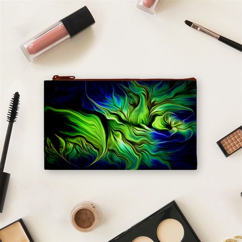 Fractal Art Pattern Abstract Fantasy Digital Cosmetic Bag (Small) from ArtsNow.com Front