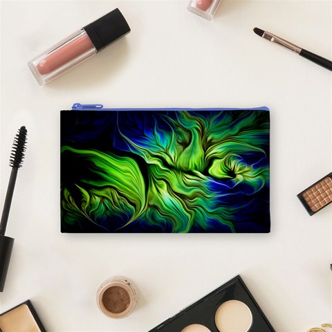 Fractal Art Pattern Abstract Fantasy Digital Cosmetic Bag (Small) from ArtsNow.com Front