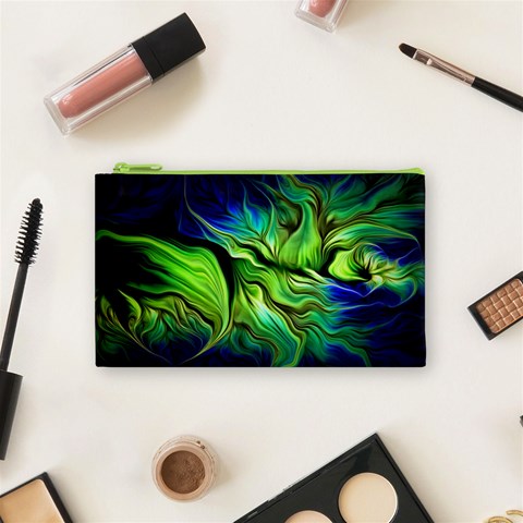 Fractal Art Pattern Abstract Fantasy Digital Cosmetic Bag (Small) from ArtsNow.com Front