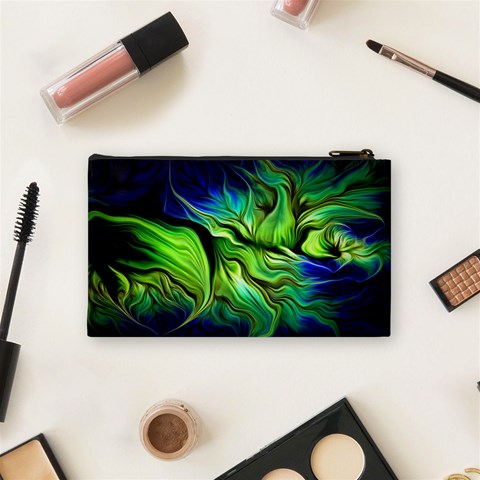 Fractal Art Pattern Abstract Fantasy Digital Cosmetic Bag (Small) from ArtsNow.com Back