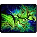 Fractal Art Pattern Abstract Fantasy Digital One Side Fleece Blanket (Medium)