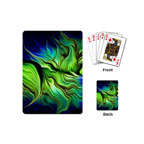 Fractal Art Pattern Abstract Fantasy Digital Playing Cards Single Design (Mini) from ArtsNow.com Back
