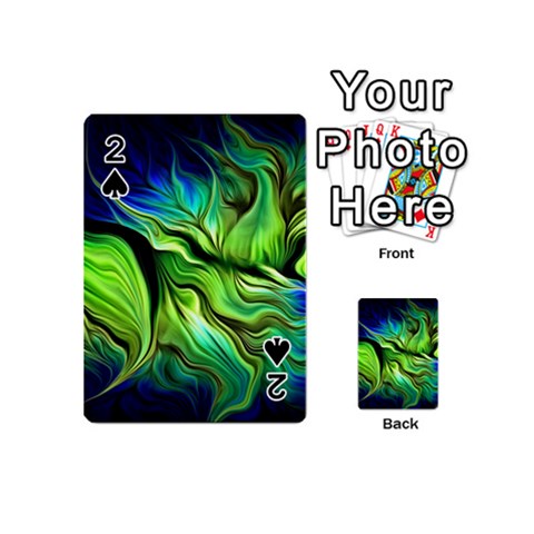 Fractal Art Pattern Abstract Fantasy Digital Playing Cards 54 Designs (Mini) from ArtsNow.com Front - Spade2