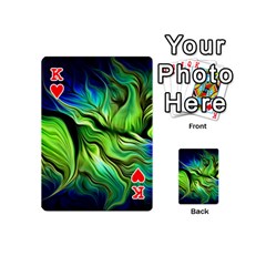 King Fractal Art Pattern Abstract Fantasy Digital Playing Cards 54 Designs (Mini) from ArtsNow.com Front - HeartK