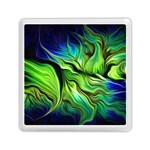 Fractal Art Pattern Abstract Fantasy Digital Memory Card Reader (Square)