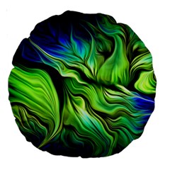 Fractal Art Pattern Abstract Fantasy Digital Large 18  Premium Round Cushions from ArtsNow.com Front