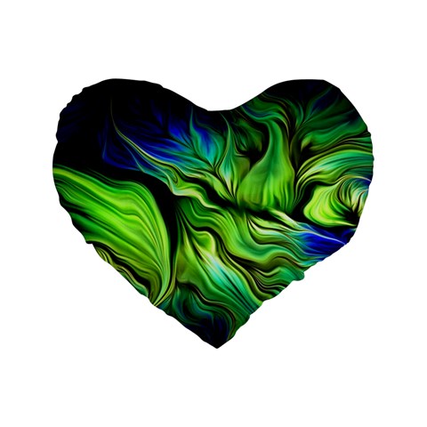 Fractal Art Pattern Abstract Fantasy Digital Standard 16  Premium Heart Shape Cushions from ArtsNow.com Front