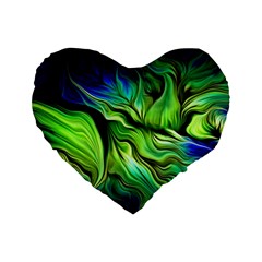 Fractal Art Pattern Abstract Fantasy Digital Standard 16  Premium Heart Shape Cushions from ArtsNow.com Front