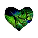 Fractal Art Pattern Abstract Fantasy Digital Standard 16  Premium Heart Shape Cushions