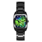 Fractal Art Pattern Abstract Fantasy Digital Stainless Steel Barrel Watch