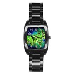 Fractal Art Pattern Abstract Fantasy Digital Stainless Steel Barrel Watch