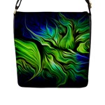 Fractal Art Pattern Abstract Fantasy Digital Flap Closure Messenger Bag (L)