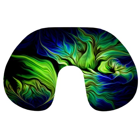Fractal Art Pattern Abstract Fantasy Digital Travel Neck Pillow from ArtsNow.com Front