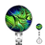 Fractal Art Pattern Abstract Fantasy Digital Stainless Steel Nurses Watch