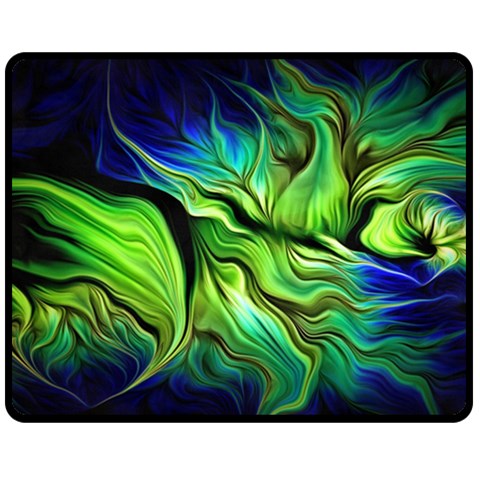 Fractal Art Pattern Abstract Fantasy Digital Fleece Blanket (Medium) from ArtsNow.com 58.8 x47.4  Blanket Back