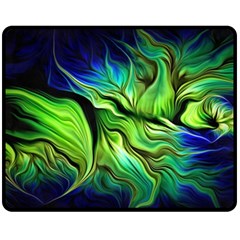 Fractal Art Pattern Abstract Fantasy Digital Fleece Blanket (Medium) from ArtsNow.com 58.8 x47.4  Blanket Back
