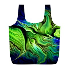 Fractal Art Pattern Abstract Fantasy Digital Full Print Recycle Bag (L) from ArtsNow.com Front