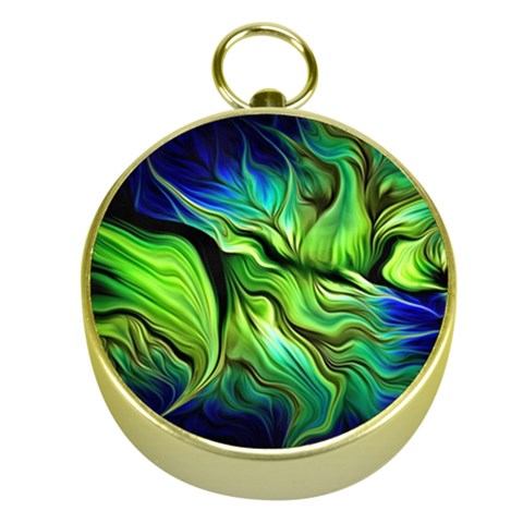 Fractal Art Pattern Abstract Fantasy Digital Gold Compasses from ArtsNow.com Front