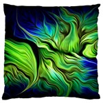 Fractal Art Pattern Abstract Fantasy Digital Large Premium Plush Fleece Cushion Case (One Side)