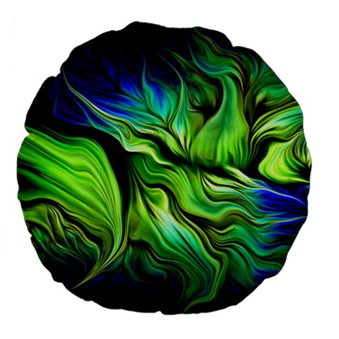 Fractal Art Pattern Abstract Fantasy Digital Large 18  Premium Flano Round Cushions from ArtsNow.com Front